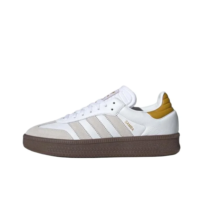 Adidas Originals Samba XLG Abrasion Resistant Low top Skateboard Shoes Unisex White Brown JR3325