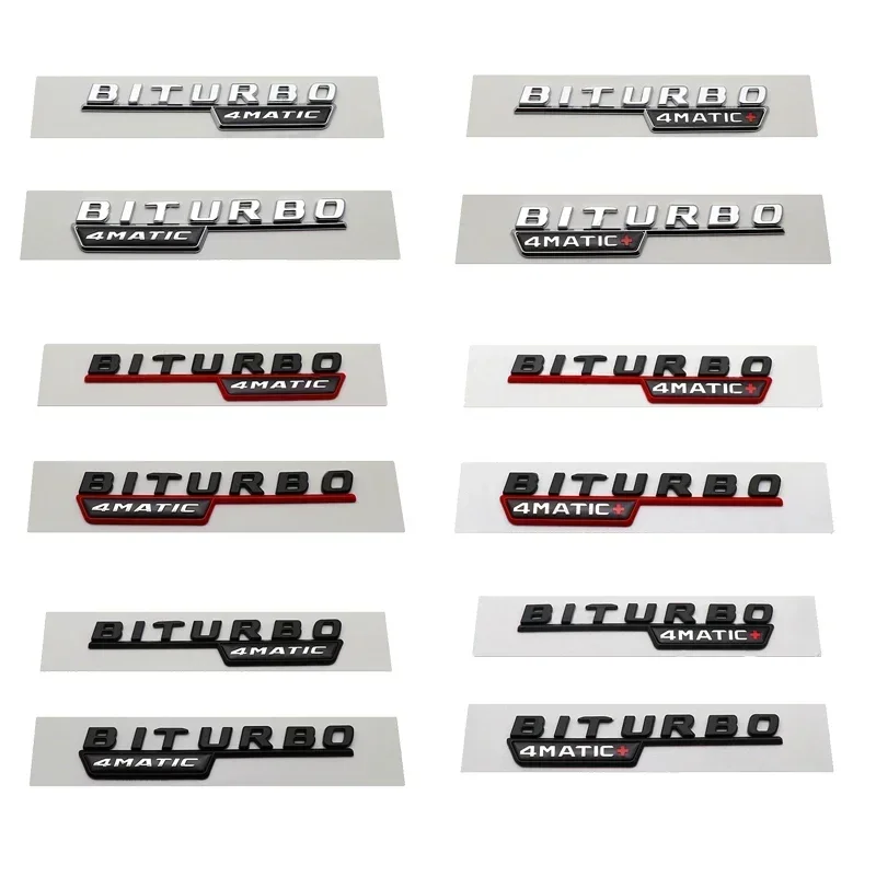 

2pcs BITURBO 4MATIC Plus Car Side Fender Emblem Fender Badge Sticker For Mercedes Benz C43 E43 GLE43 GLC43 W204 W211 W205 X253
