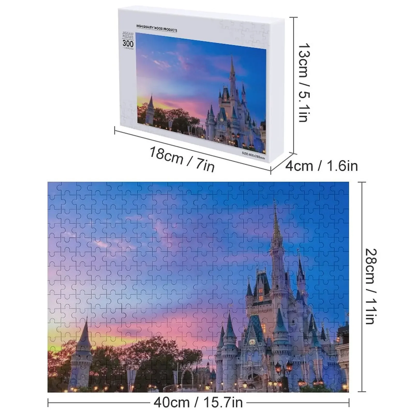 Castle Sunset Jigsaw Puzzle Personalized Photo Gift Custom Kids Toy Wooden Jigsaws For Adults Game Children Puzzle