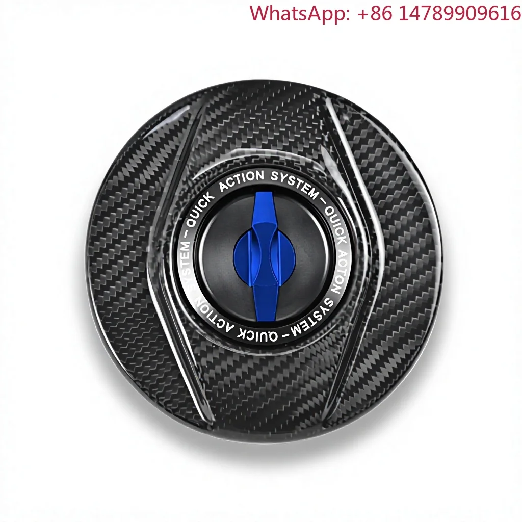 DTRAD Tapa de Tanque de Combustible sin Llave de Fibra de Carbono y Aleación de Aluminio para YZF-R1/R6/R3/R7/R9/2025/YZF-R125/R15/R25, Tapón de Caja de Aire para Motocicleta