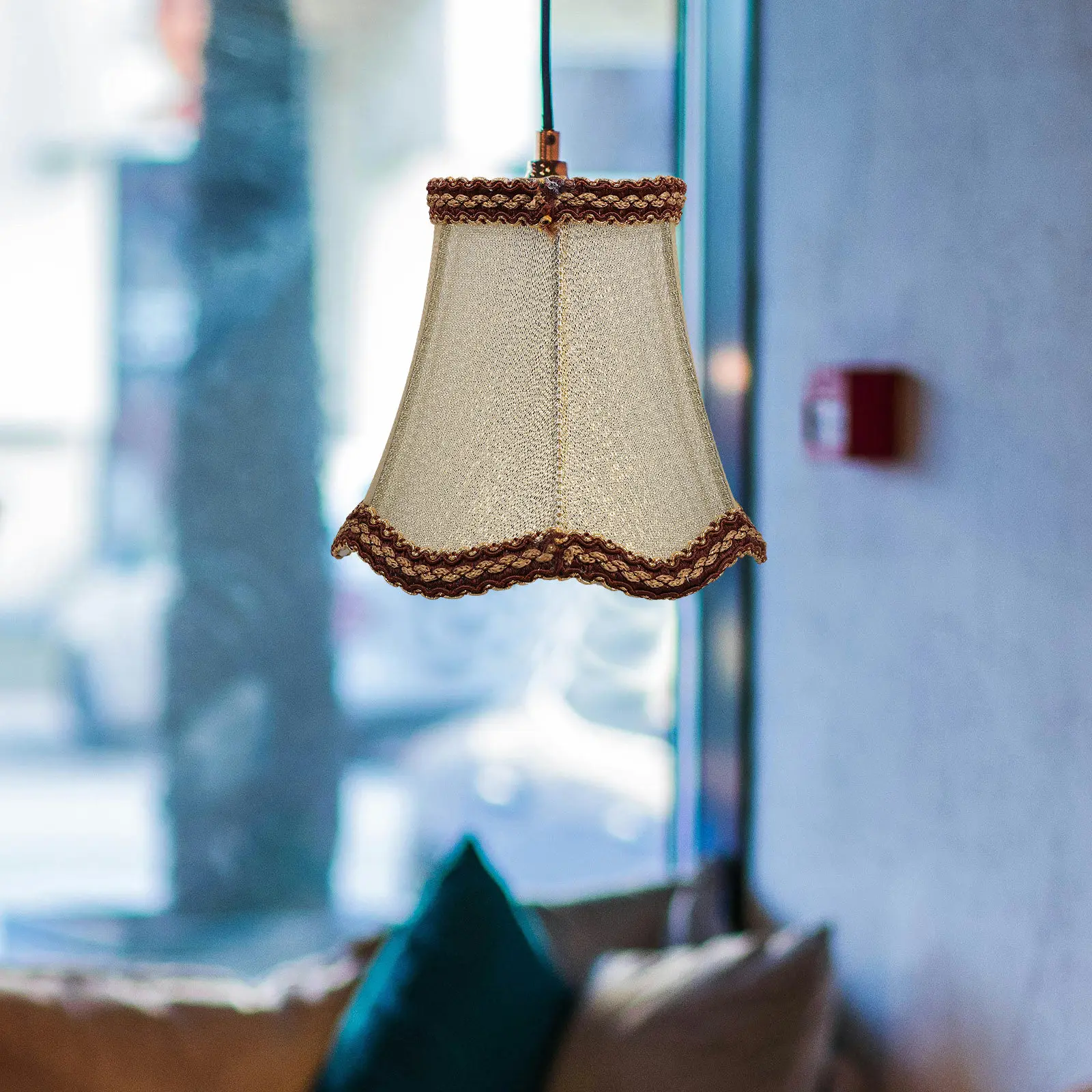 Linen Gauze Lamp Shade Replacement for Table Lamp Pendant Wall Light Rustic Farmhouse Decor Simple Easy Install Home Hotel Bar