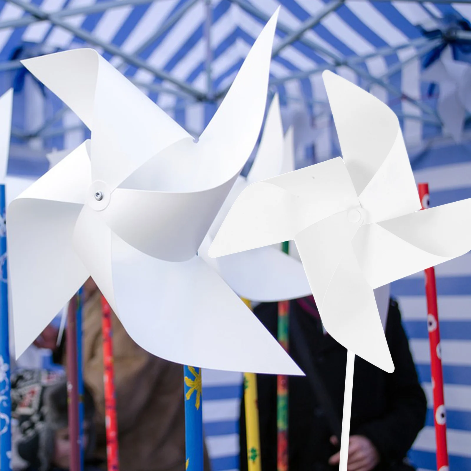 

24pcs Windmill Blank DIY Paper Pinwheels Kids Diy Paper Windmill Toy High Quality Outdoor Educational Gifts