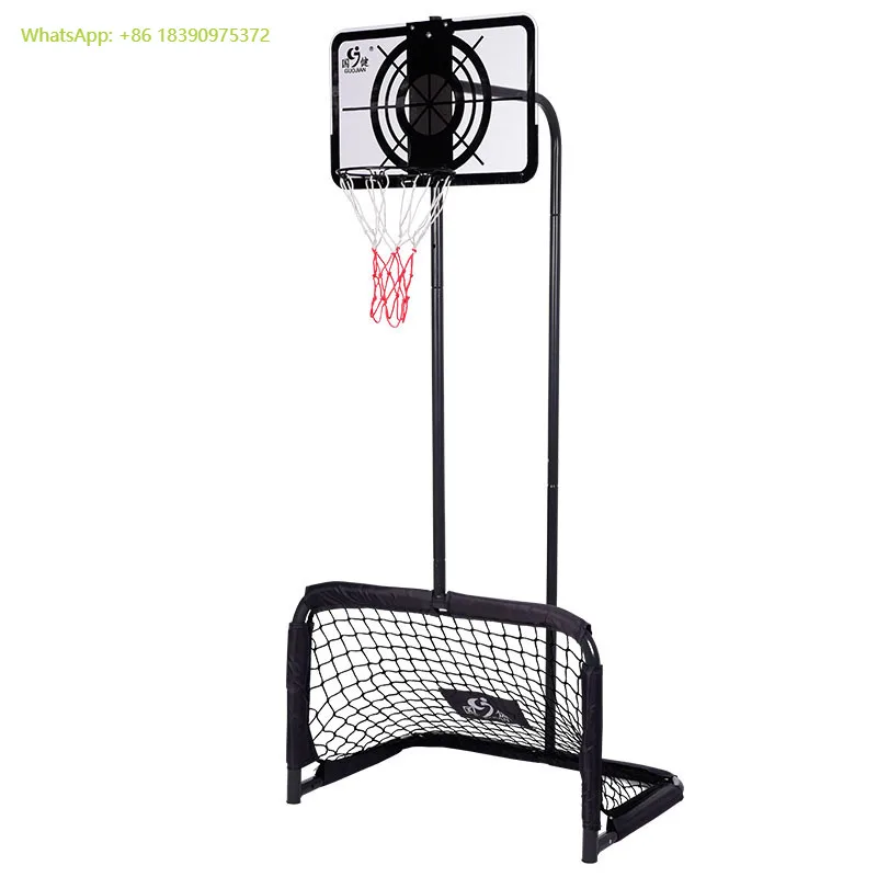 New Integrated Indoor/Outdoor Children's Mobile Basketball and Football Stand Training Equipment with Door Frame Basketball Hoop
