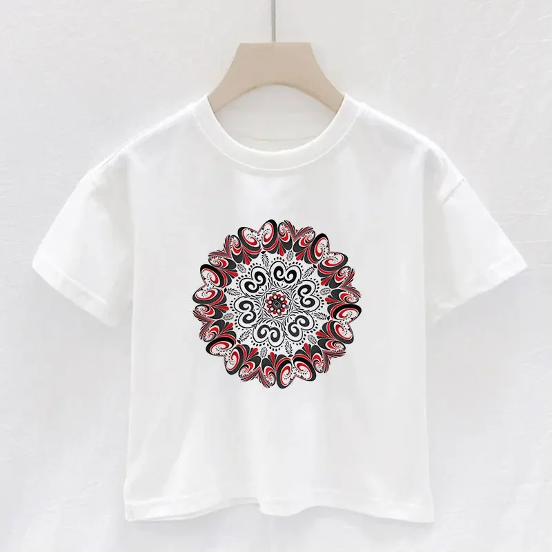 Cartoon Children Clothes I Love Mom Sweet Pattern Boys T Shirts Aesthetics Fashion Girls Tops Harajuku T Shirt Kids Summer