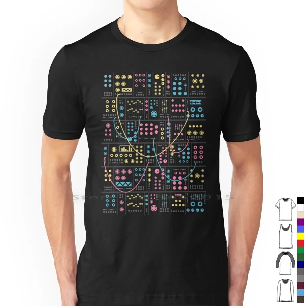 Modular Synthesizer T Shirt 100% Cotton Modular Electronic Musician Synth Player Synthesizer Player Analog Dawless Eurorack