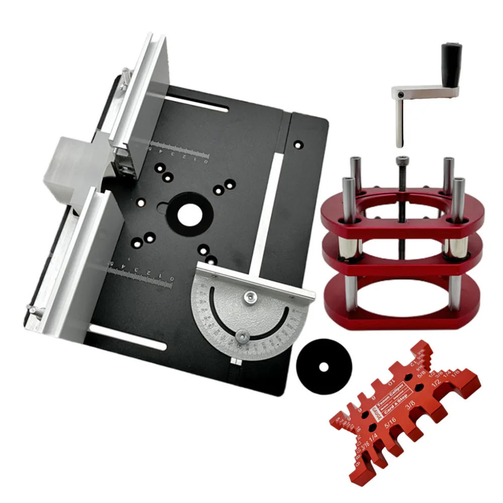 Houtbewerking Router Lift Systeem En Aluminium Bovenplaat Voor 65Mm Diameter Motoren Werkbank Trimmer Graveermachine Diy Tools