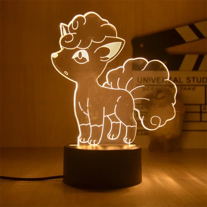 Lampka nocna 3D Pokemon Pikachu Lampka nocna Świecące zabawki dla dzieci Pokemon Figurki anime Dekoracja sypialni Xmas Zabawki dla dzieci Prezent