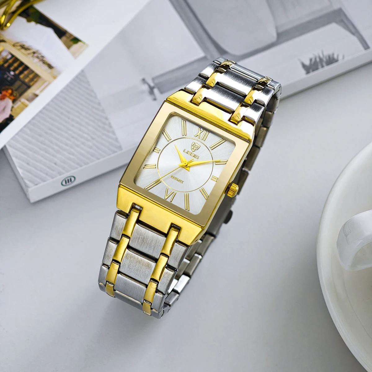 LIEBIG Luxury Quartz Wristwatches Fashion Automatic Women's Watches Elegant Stainless Steel Strap Time Mens Watch Reloj Mujer