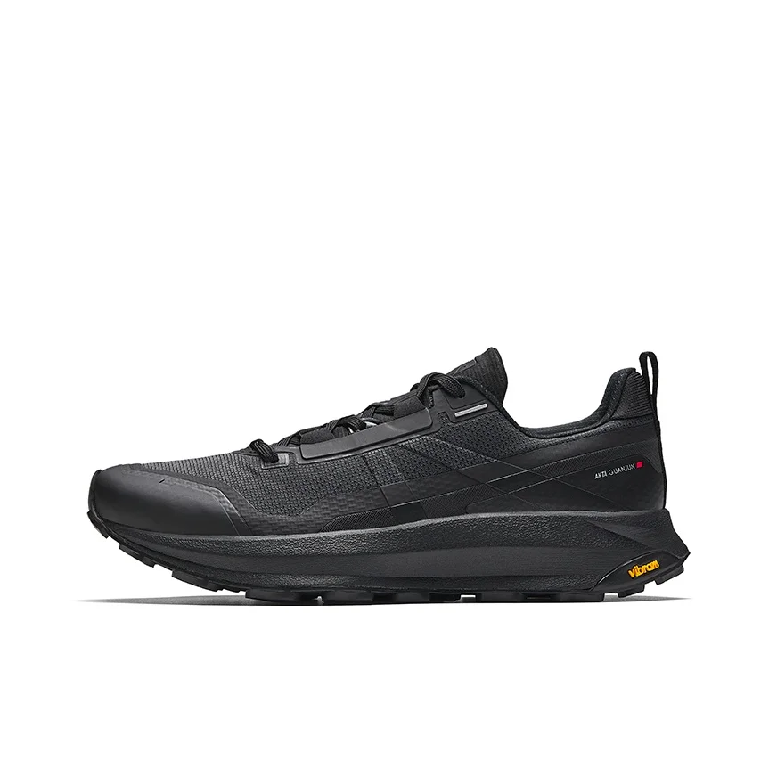 Anta Champion Seeker Chaussures d'extérieur basses pour hommes, antidérapantes, résistantes à l'abrasion, amortissantes, noires basiques
