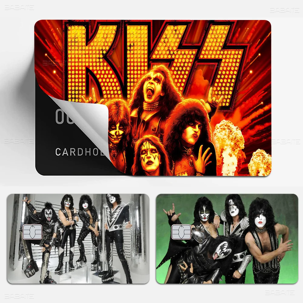 Rock Band Kiss Landscape Screen Anmie Sticker Film Skin Cover For Credit Card Debit Bank Card Front view 2