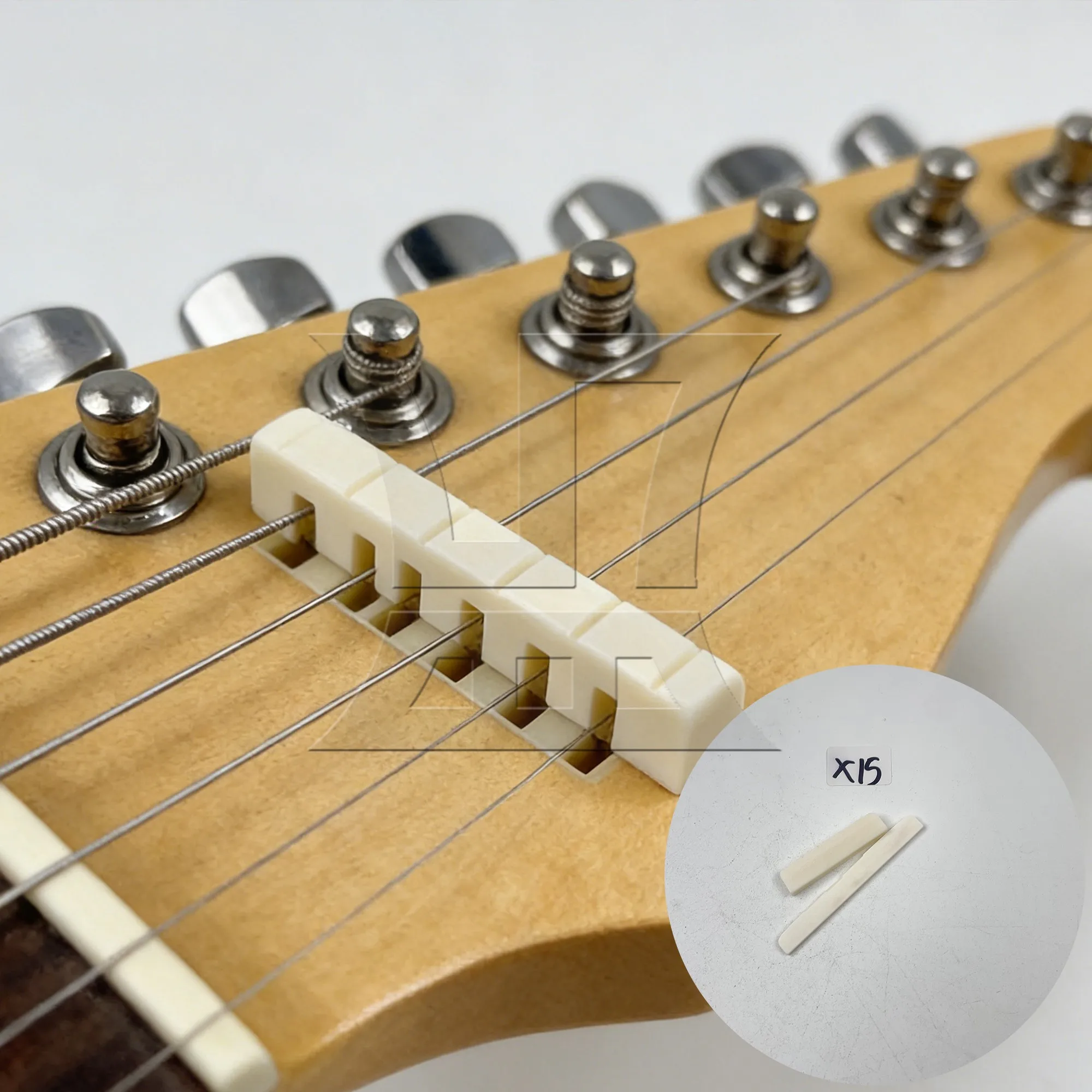 

Yibuy 15 Sets Guitar Bridge Upper And Lower string pillow DJ35 DJ08 Compatible with Multiple Guitar Models Widely Used