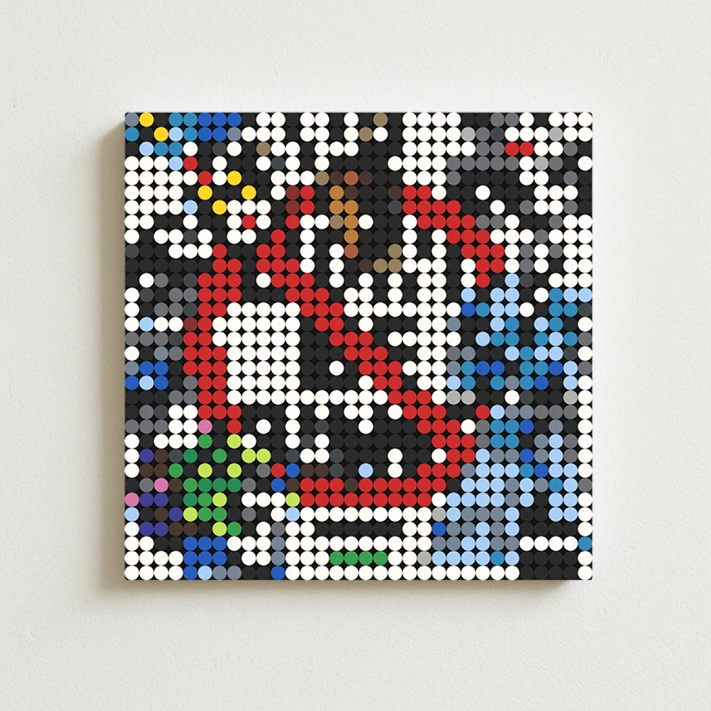 

Asap Rocky Album Cover DIY Pixel Mosaic Brick Art Poster Hip Hop Rap Music Wall Decor Handmade Building Blocks Painting