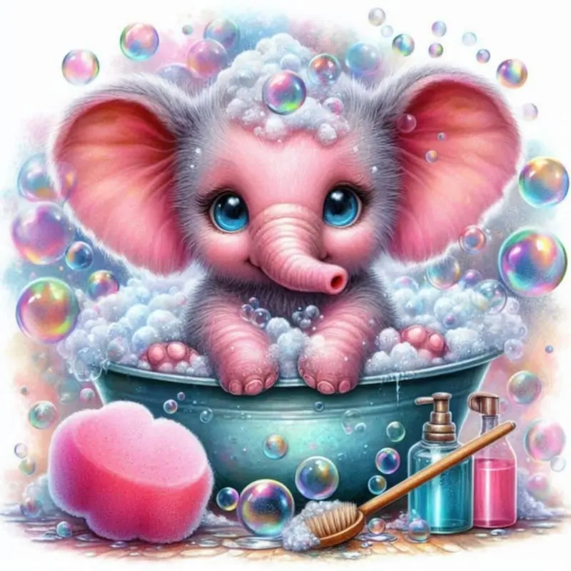 

Cute Elephant AB Diamond Painting Kits Photo Art 5d Diy Full Square Round Mosaic Cross Stitch Embroidery Home Decor Gift