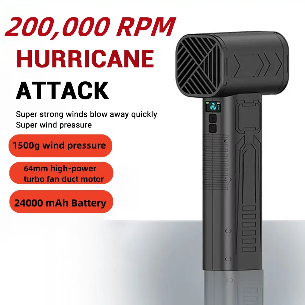 

High-Speed 200000RPM Electric Air Blower 64mm Brushless Turbo Jet Fan 240km/h Speed Rechargeable Powerful Violent Duster