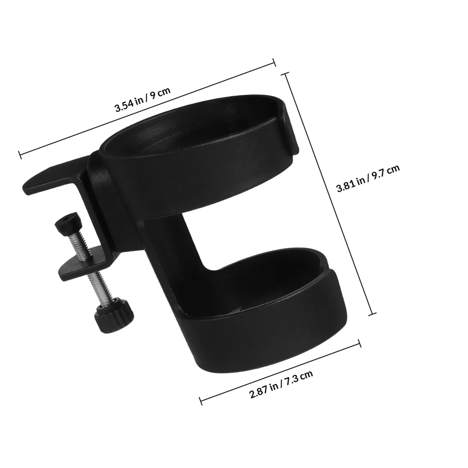 Adjustable Clamp-on Desk Cup Holder Universal Design Securely Holds Mugs Bottles Drink Containers Table Edge Organizer - view 4