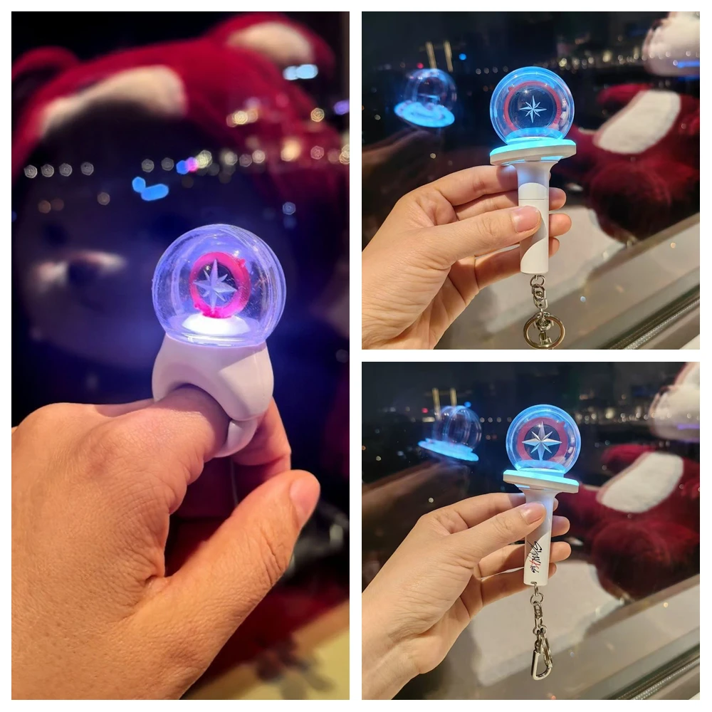 Mini llavero y anillo con luz LED de Stray Kids Kpop, Felix Hyunjin Bangchan, llavero con luz, colgante para fans, regalos para conciertos y fiestas