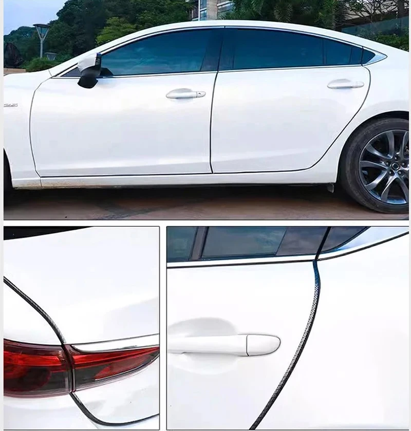 2/5/10M Auto Tür Rand Scratch Protector DIY Trim Streifen Schutz Abdeckung Streifen Rolle Chrom Styling form Trim Streifen – Detail 9