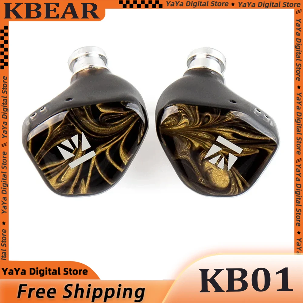 

KBEAR KB01 Beryllium Diaphragm 10MM Dynamic Drvier Earphone Wired Sport Earbuds HIFI Headphones in Ear Monitor Music Headset