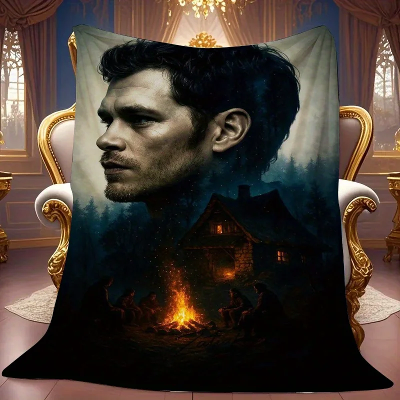 Customize Niklaus Mikaelson (2) Printed Cute Cartoon Plush Blanket, Suitable for All Seasons, Soft and Comfortable Sofa Bed Matt