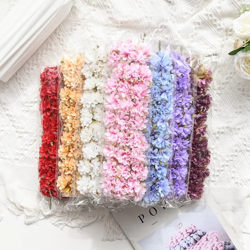 18PCS Künstliche Blumen Weihnachten Dekorationen für Home Sammelalbum Hochzeit Dekorative Kränze Diy Geschenke Candy Box Seide Nelke – Detail 2