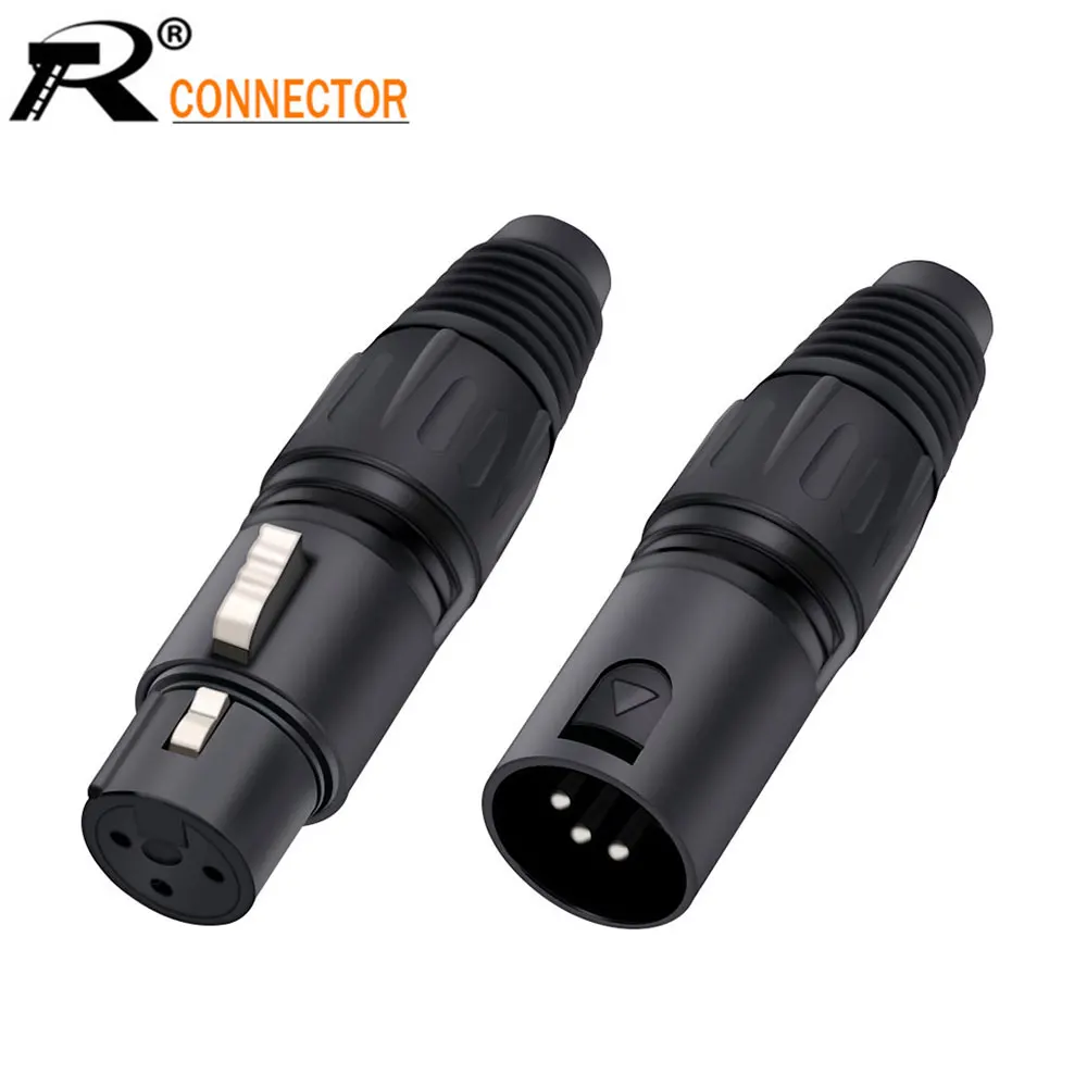 

R Connctor 1 шт. XLR MaleFemale 3 Pin аудио микрофонный кабель разъем DIY Тип припоя металлический материал аудио сигнал штекер