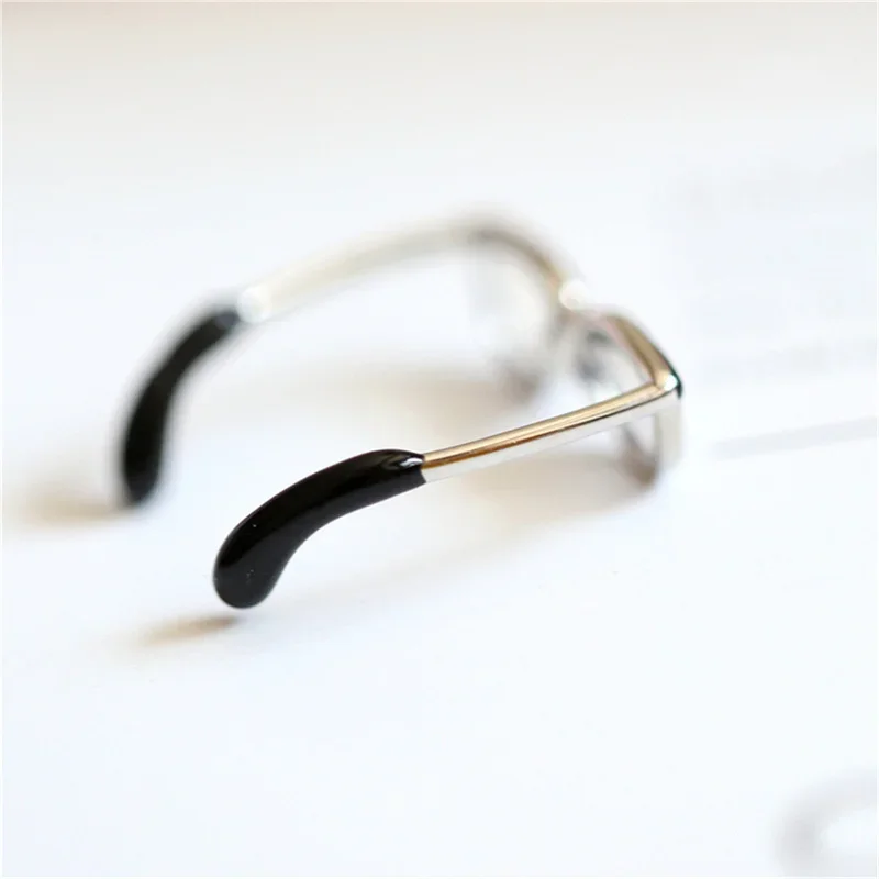 Cute Glasses Open Ring Adjustable Enamel Painting Ring Finger Buckle Tail Rings - Image 3