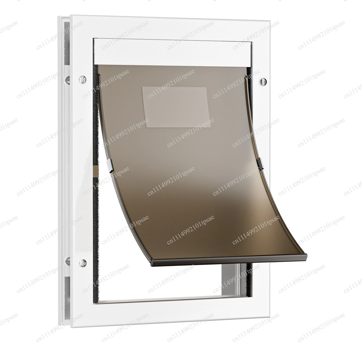 Steel Frame Telescoping Tunnel Double Flap Dog Cat Door Strong Durable 3-Flap Pet Door for Wall