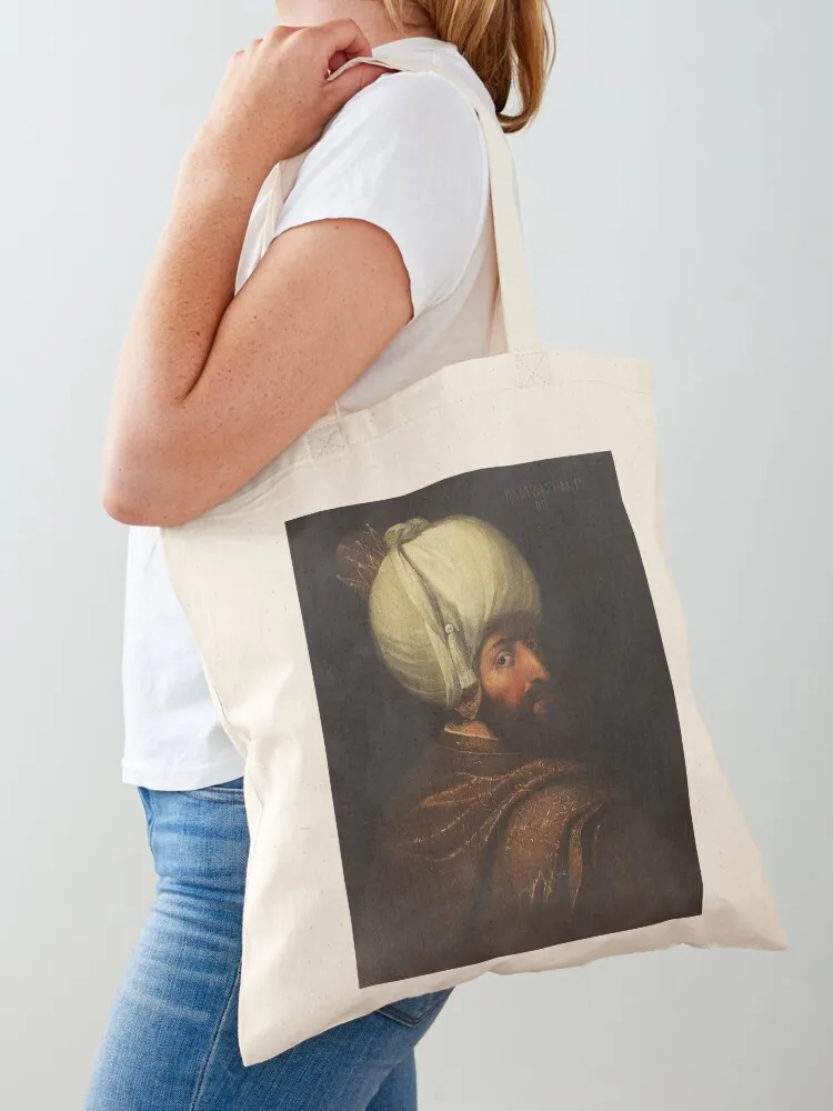 

Ottoman Painting: Portrait of Bayezid I Tote Bag Eco bag free delivery bags female bag Women bags