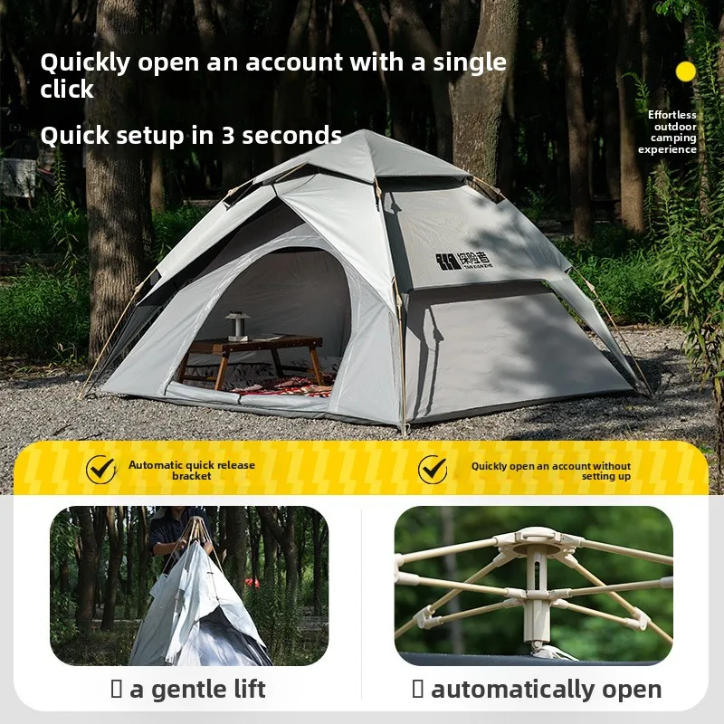 

TANXIANZHE Automatic Outdoor Camping Tent Sun & Rain Resistant Foldable Portable Double-Layer Canopy for Wild Camping