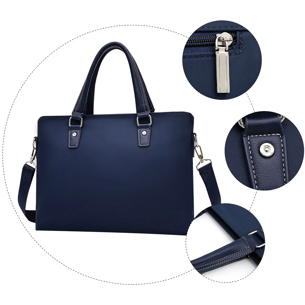 

1pc Business Bag Oxford Cloth Waterproof Laptop Briefcase 15.6 Inch Large Capacity Shoulder Bag For Men Travel Work Daily Use