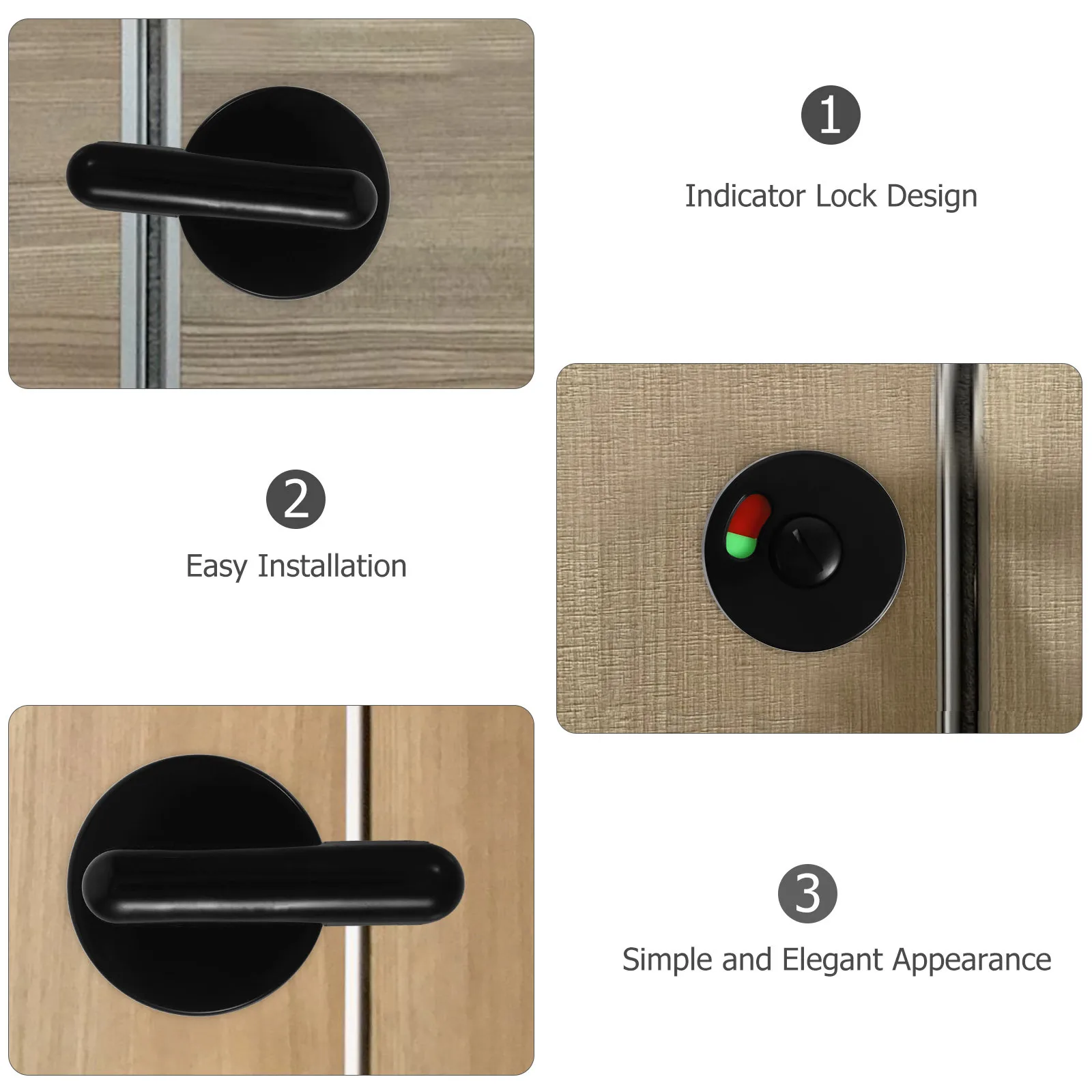 

Door Lock Latch Nylon Plastic Toilet Lock For Bathroom Stall Rv Shower Commercial Washroom Vacant Occupied Indicator Deadbolt