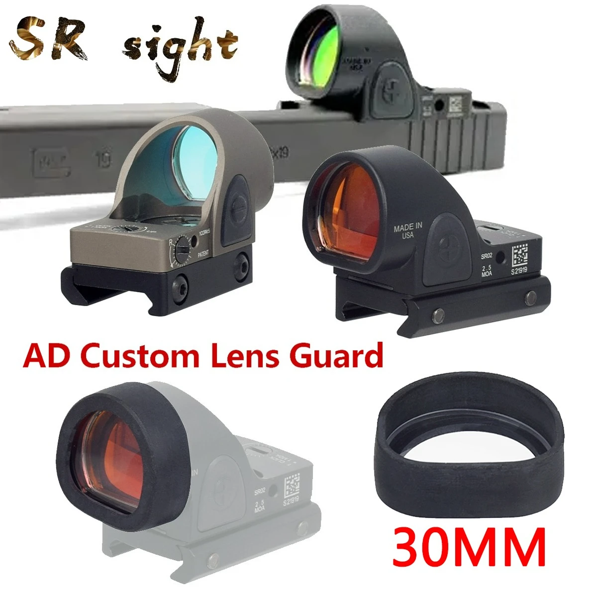 

Tactical Red Dot Sight Scope Metal Nylon Material G17 G19 9x19mm Riflescopes Pistol 20mm Practice Shooting Scope Hunting