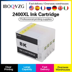 IBOQVZG Auto Reset Chip Refillable Ink Cartridge PGI-2400 PGI-2400XL For Canon MAXIFY iB4040 IB4140 MB5040 MB5140 MB5340 MB5440