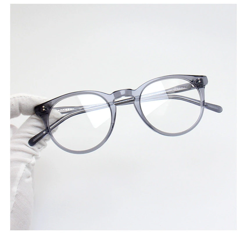 America Brand Design Ovale Brillengestelle für Herren, Vintage-Acetat, ultraleichte Korrektionsbrillen OV5183, optische Brillen für Damen – Detail 22