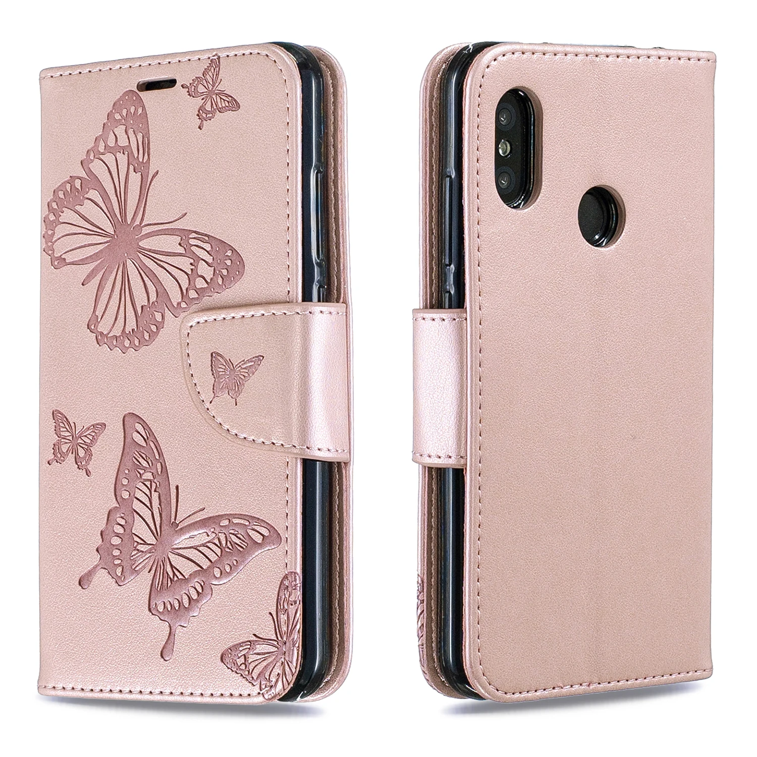 

For Huawei Y6 2019 / Y7 2019 / Y7 Prime 2019 phone case case cartoon butterfly soft shell clamshell leather case