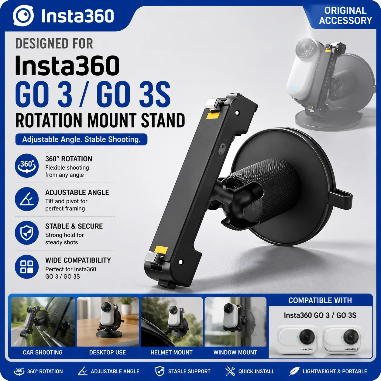 Insta360 Camera Go 3 - Insta360 GO 3 GO 3S Rotationshalterung