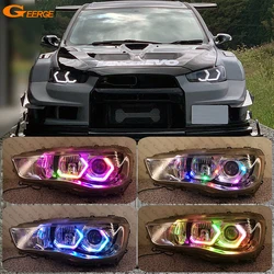 For Mitsubishi Lancer 10 X EVO Outlander Ultra Bright Concept M4 Iconic Style Dynamic Multi Color RGB LED Angel Eyes Halo Rings