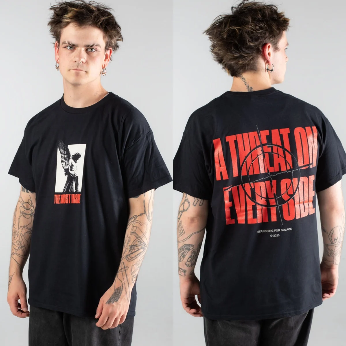 Summer The Ghost Inside Graphic Cotton T-shirt Unisex Summer Short Sleeve Fashion Brand Tee Luxury Casual Vintage Tees