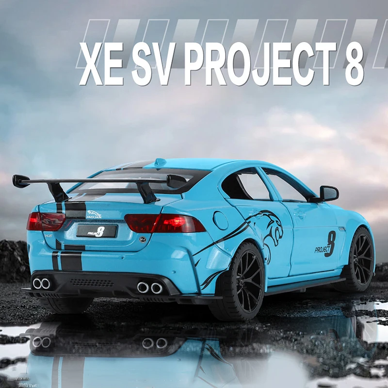 1:24 XE SV Project 8 Alloy Model Car Toy Diecasts Metal Casting Sound and Light Car Toys Vehicle