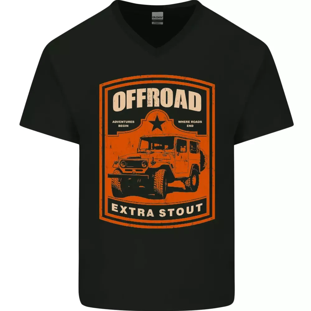 Offroad Extra Stout 4X4 Offroading Gelände Herren V-Ausschnitt Baumwoll  Tees Y2K tops Unisex Summer Short Sleeve