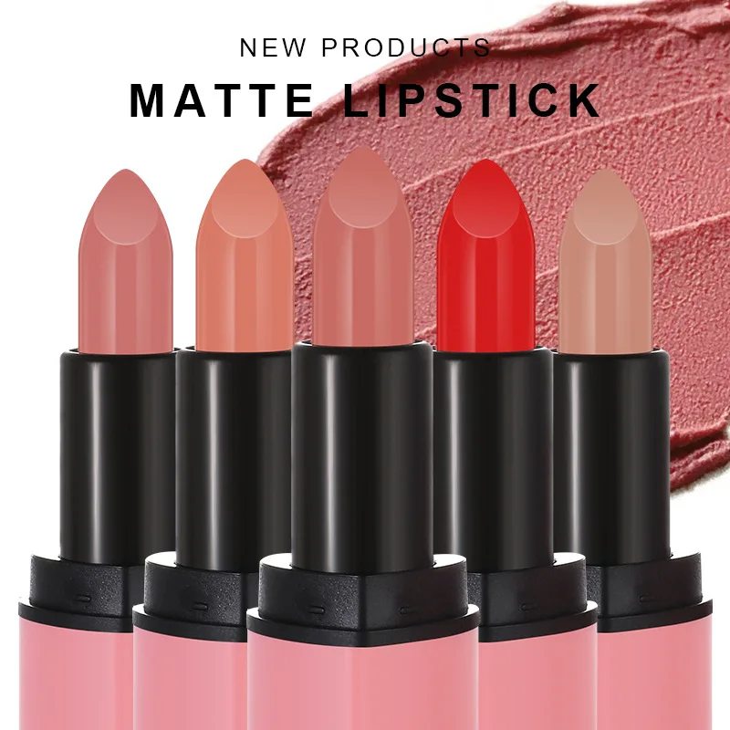 Heart Lipstick High Shine Glossy Finish Playful Pink Nude Red Lip Stain Moisturize Velvet Matte Lasting Lipstick Makeup Lip Tint
