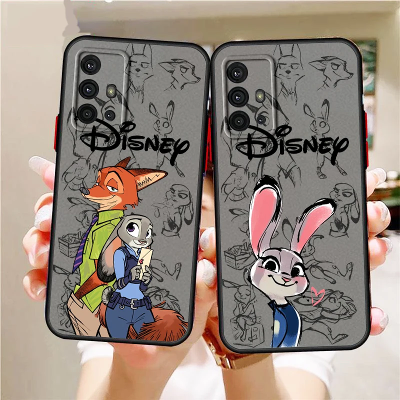 Zootopia Judy Movie Disney Frosted Translucent For Samsung Note 20 A35 A03 A54 A31 A22 A34 A14 A24 A04 A55 5G TPU Phone Case