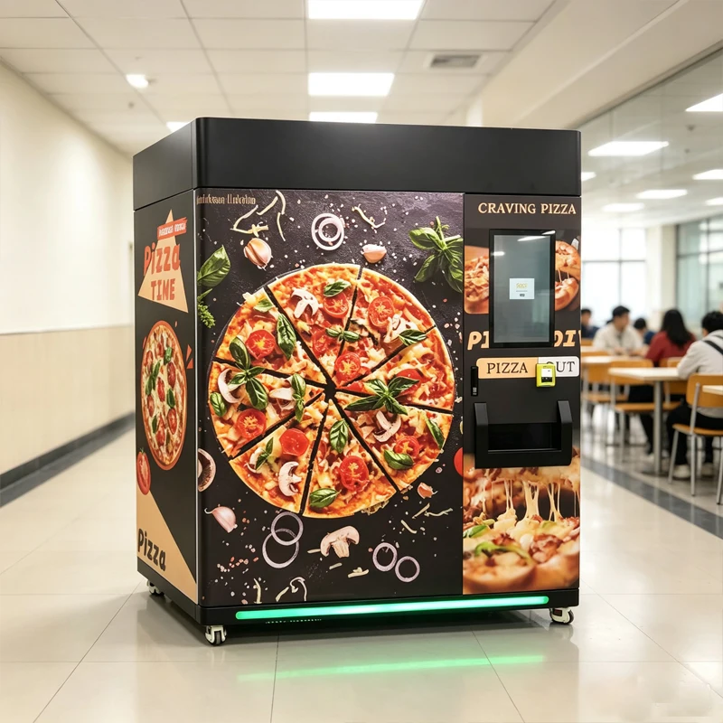 24h Self‑service Pizza Vending Machine Coin Credit Card Payment Hot Pizza Dispenser Customized