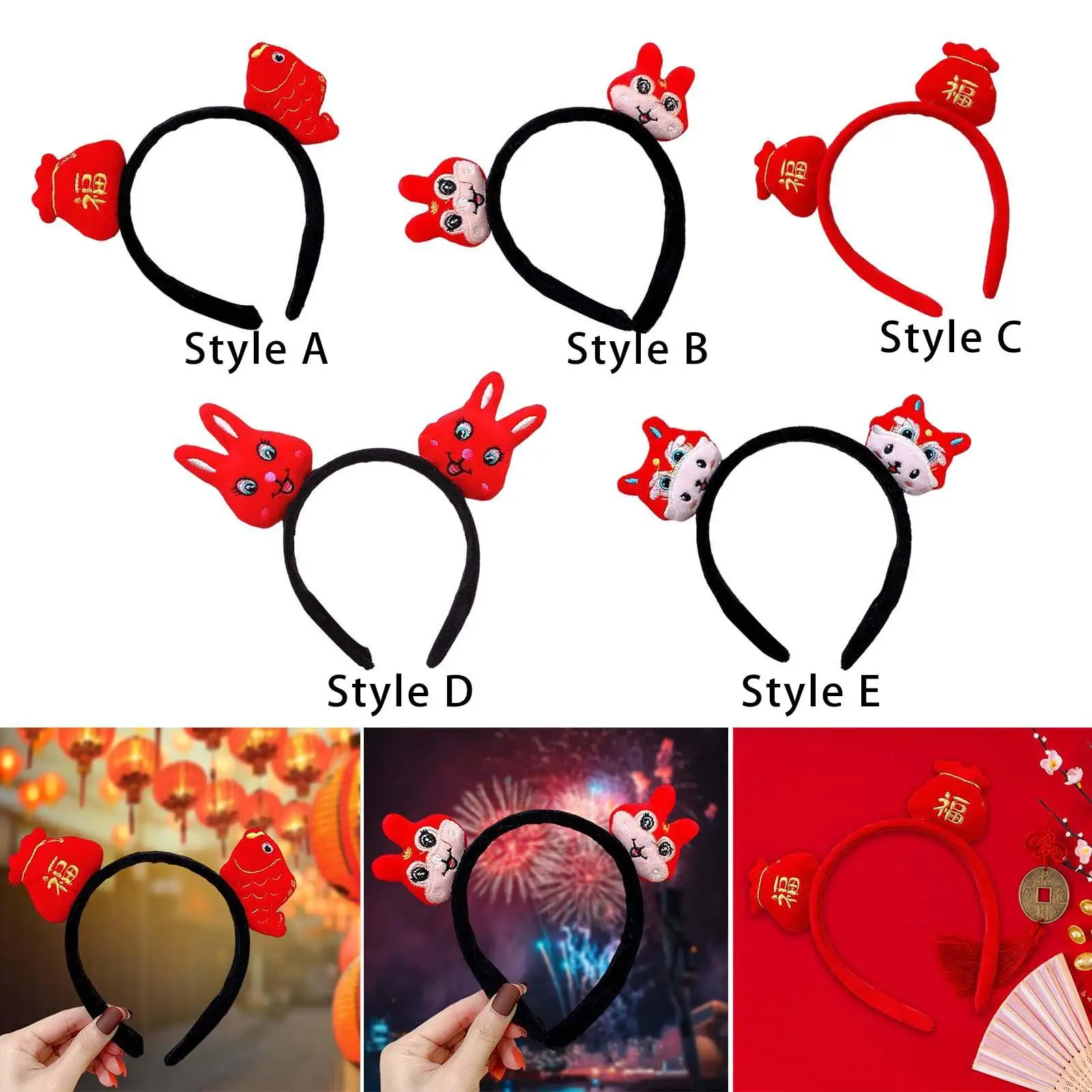 China New Year Headband Party Favors Supplies Cute for Men Carnival Birthday