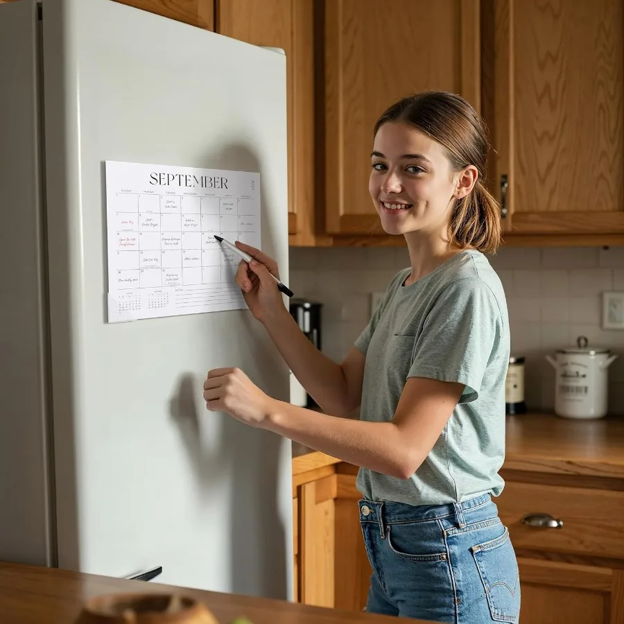 تقويم الحائط المغناطيسي 20252026 تقويم شهري لمدة 16 شهرًا من سبتمبر 2025 إلى ديسمبر 2026 تقويم الثلاجة الأكاديمي 13 × 11 #4