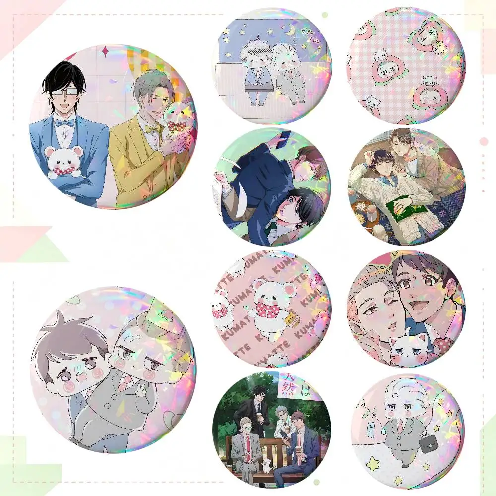 Anime My New Boss Is Goofy Round Badge Lapel Pin Backpack Clothing Jewelry Accessories Gift Brooch
