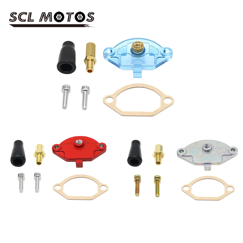 SCL MOTOS Carburetor Top Cover Fit for Keihin PWK 21-34 Carburetor Slide Cap Cable Adjuster Gasket Screw  Carburateur Carb Parts