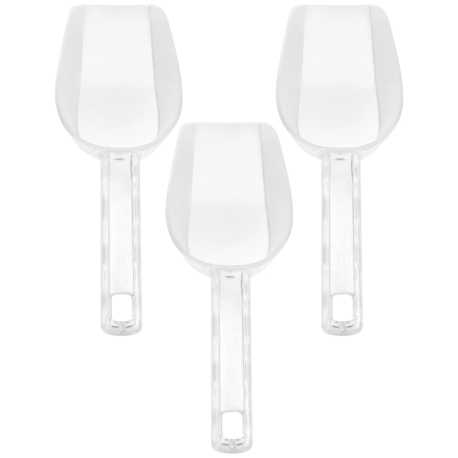 

3pcs Acrylic Ice Shovel Thickened Food Scoop For Tea Dried Fruit Rice Flour Pet Food Multipurpose Kitchen Cereals Shovel