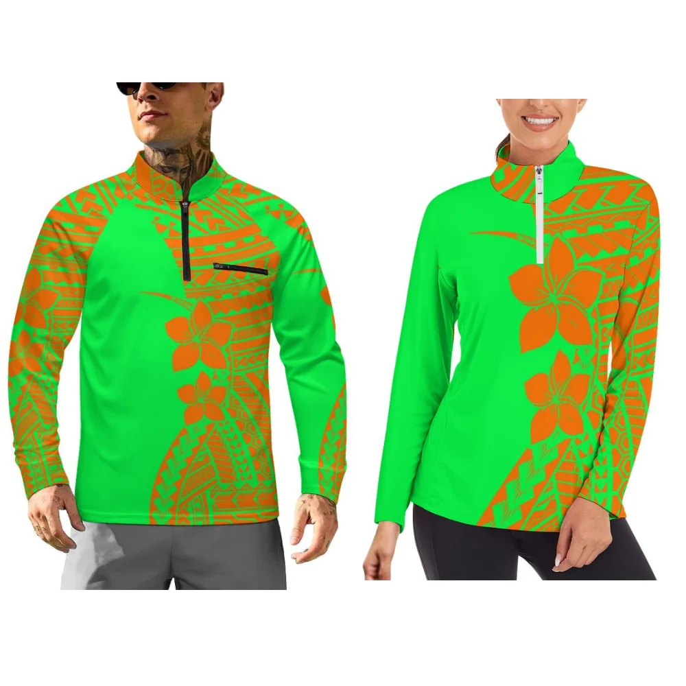 

Polynesian-Style Printed Couple'S Sportswear Autumn And Winter Sportswear Home Sportswear Customizable Patterns