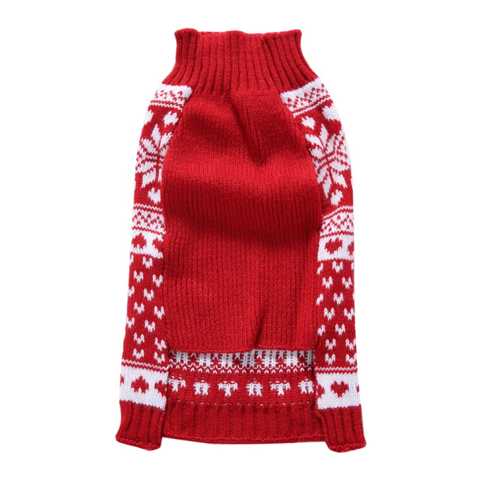 

Pet Dog Sweater Knitted Christmas Design High Collar Winter Clothes Warm Comfortable Fashion Pet Costume for Puppies